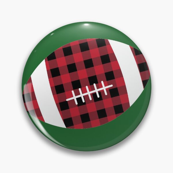 Item preview, Red Buffalo Plaid Flannel-look American Football designed and sold by Stacy Mitchell.