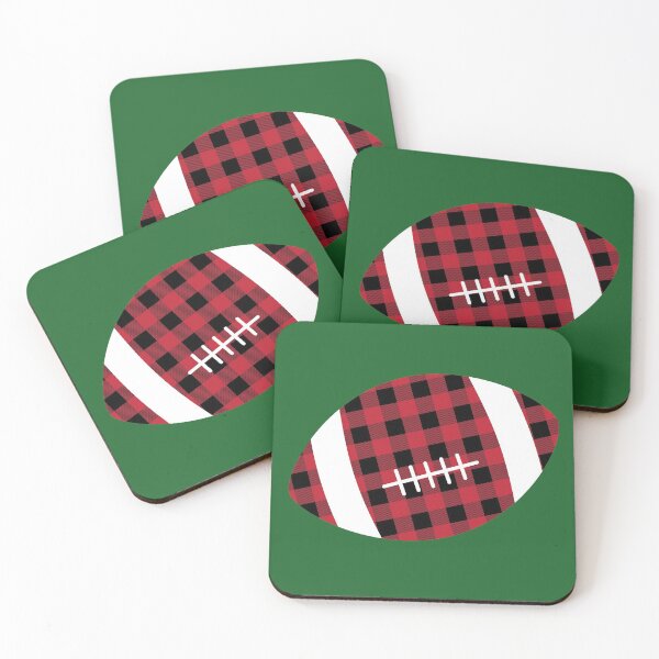 Item preview, Red Buffalo Plaid Flannel-look American Football designed and sold by Stacy Mitchell.