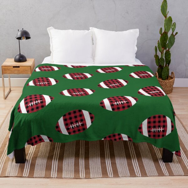 Item preview, Red Buffalo Plaid Flannel-look American Football designed and sold by Stacy Mitchell.
