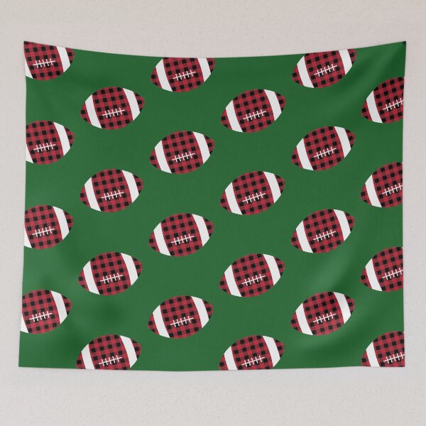 Item preview, Red Buffalo Plaid Flannel-look American Football designed and sold by Stacy Mitchell.