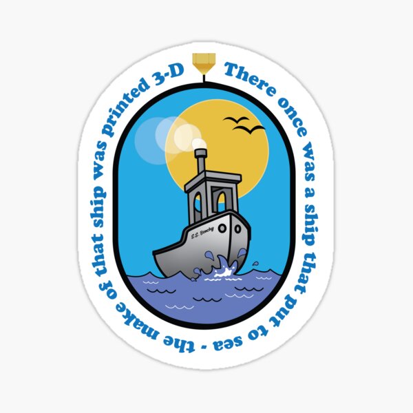 3D Printed Benchy Sea Shanty Sticker
