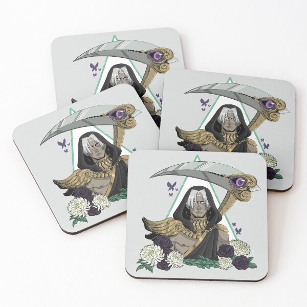 Artikelvorschau, Thanatos mit Randblumen || Hades-Spiel entworfen und verkauft von elledubbzart.