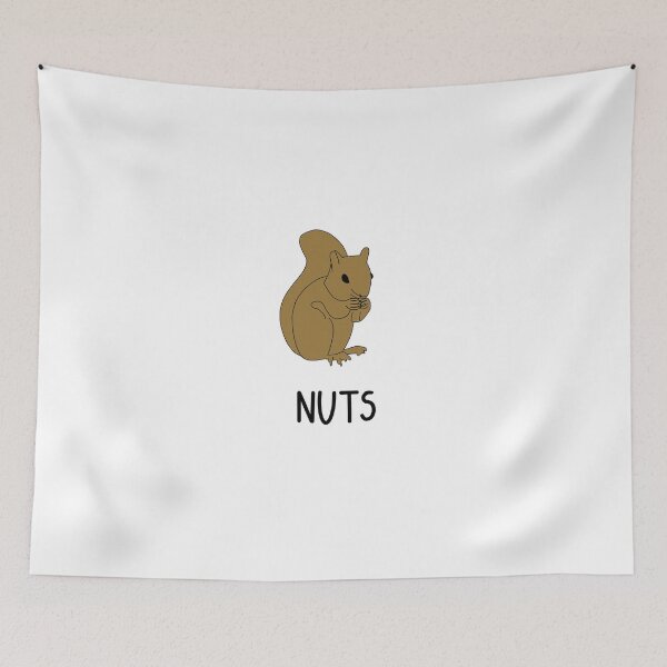 Item preview, Brown squirrel with caption “nuts” very funny designed and sold by Llilyvega.
