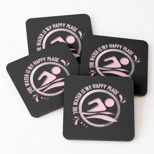 Item preview, Wild open water swimming, winter bathers.  The Water is my Happy Place for swimmer swim lovers. Caroline Laursen Original designed and sold by Caroline Laursen.