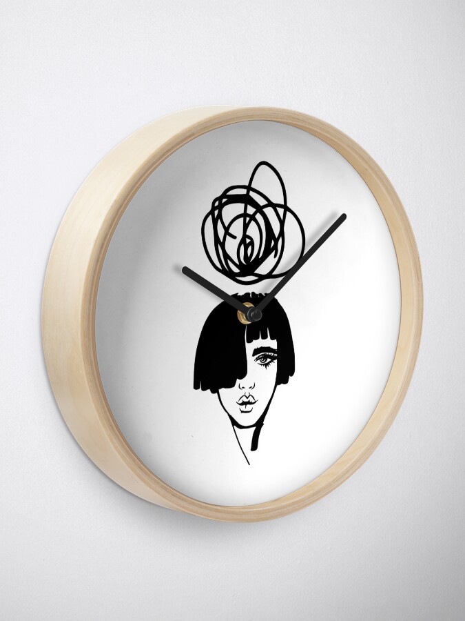 Thumbnail 1 of 4, Clock, Busy overthinking designed and sold by Fatamimosh.