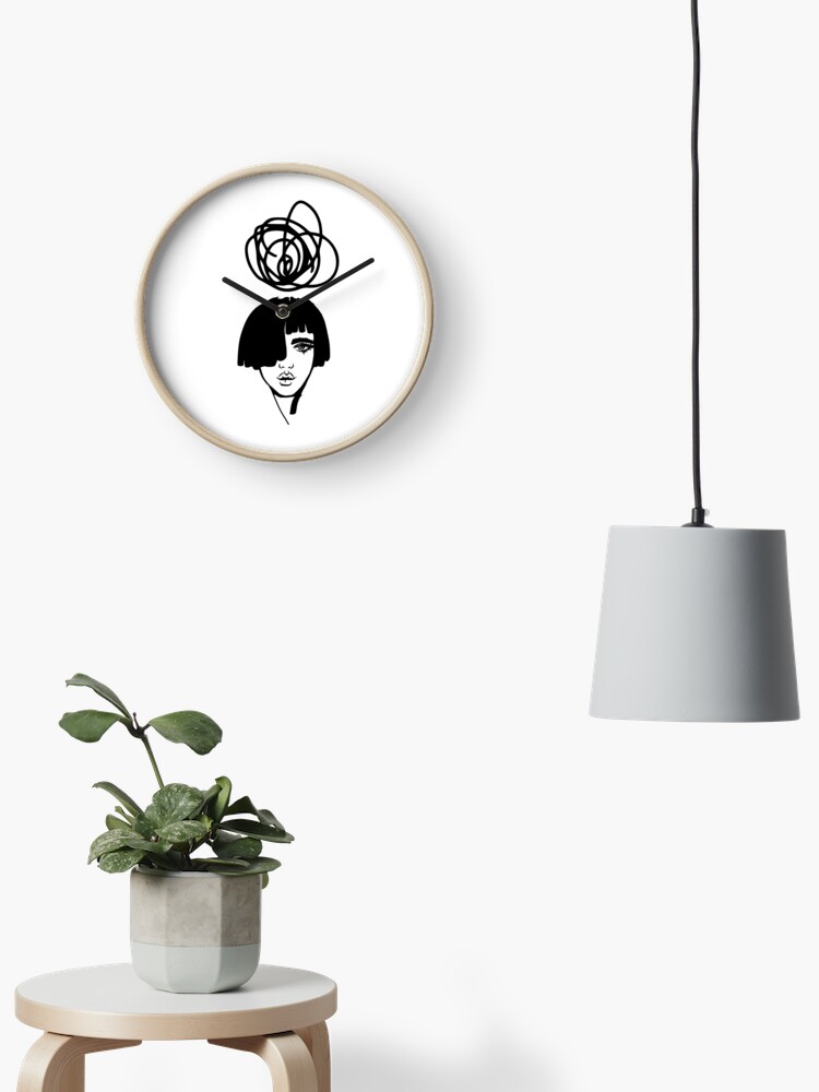 Thumbnail 2 of 4, Clock, Busy overthinking designed and sold by Fatamimosh.