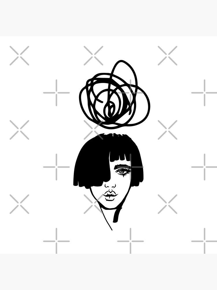 Thumbnail 4 of 4, Clock, Busy overthinking designed and sold by Fatamimosh.