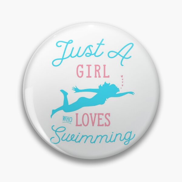 Item preview, just a girl who loves swimming designed and sold by PRINTED ..