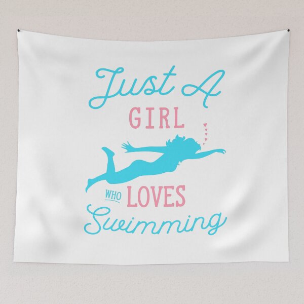Item preview, just a girl who loves swimming designed and sold by PRINTED ..
