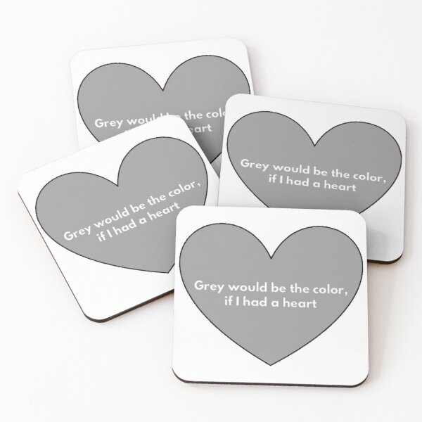 Item preview, Grey Heart (White) designed and sold by UnicornPeeps.