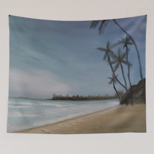 Item preview, Palm tree dreams oil painting by Tabitha Kremesec designed and sold by Tabitha Kremesec.