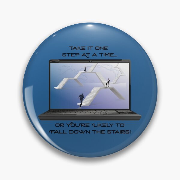 Item preview, Take it One Step at a Time...Stairs! (on Blue) designed and sold by PawsitiveMum.