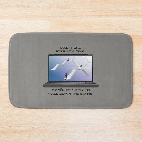 Item preview, Take it One Step at a Time...Stairs! (on Blue) designed and sold by PawsitiveMum.