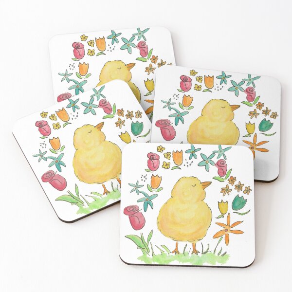 Item preview, Springtime Baby Chick in Watercolor designed and sold by KKDrawsALot.