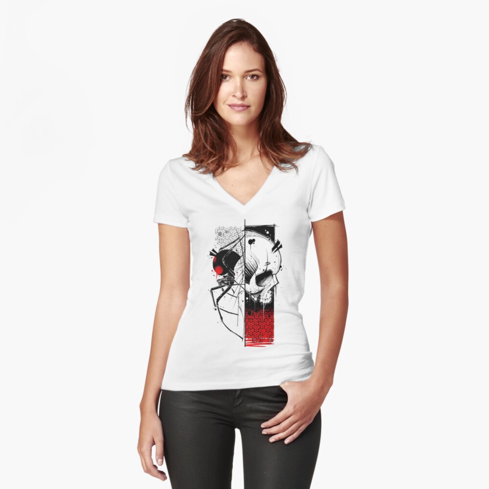 Item preview, Fitted V-Neck T-Shirt designed and sold by OWLvision33.
