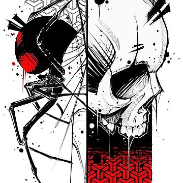 Artwork thumbnail, Cyberpunk Skull Spider Urban Goth Style by OWLvision33
