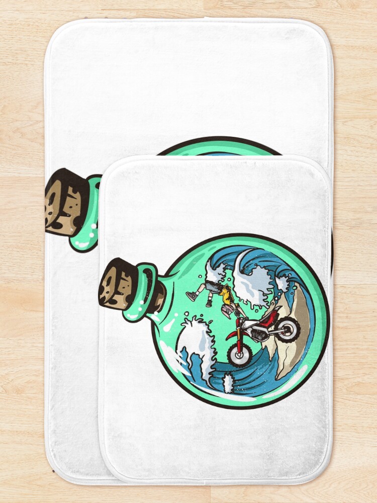 Thumbnail 5 of 6, Bath Mat, Freestyle Rider bottle designed and sold by anandariki.