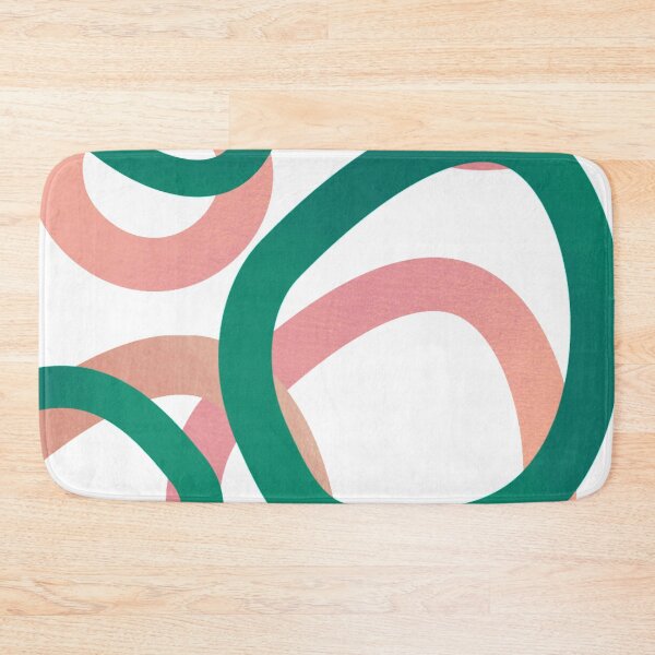 Item preview, Circles and ovals green and pink gradient shapes in abstract setting designed and sold by Marilena Strambu.