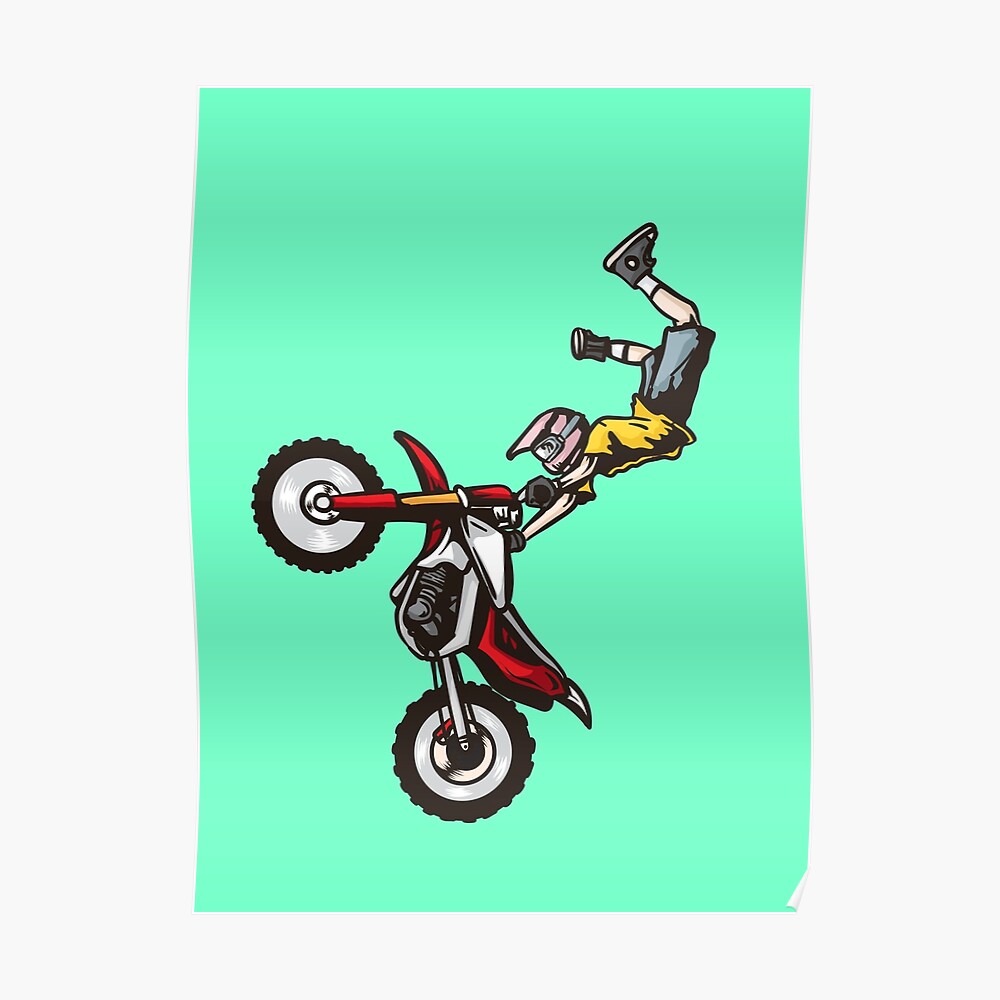 Motocross Stunt Rider Sticker for Sale by anandariki