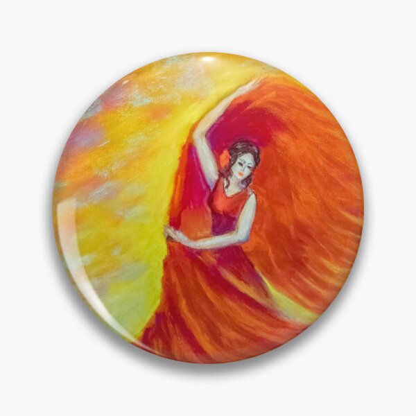 Item preview, Spanish dancer in red dress designed and sold by Red Witch Art.