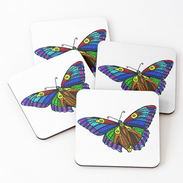 Item preview, Colorful Blue and Orange Monarch Butterfly designed and sold by AriArt78.