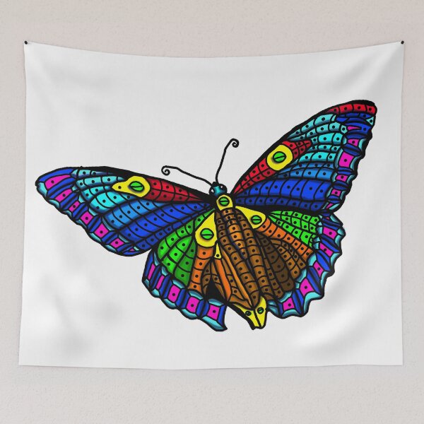 Item preview, Colorful Blue and Orange Monarch Butterfly designed and sold by AriArt78.