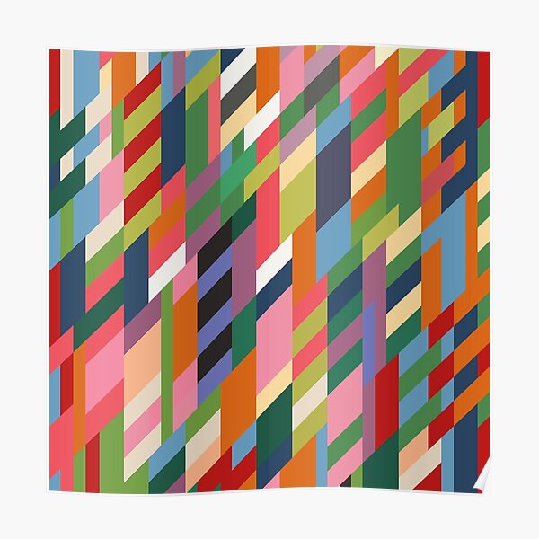 Sectors (Bridget Riley inspired) Poster