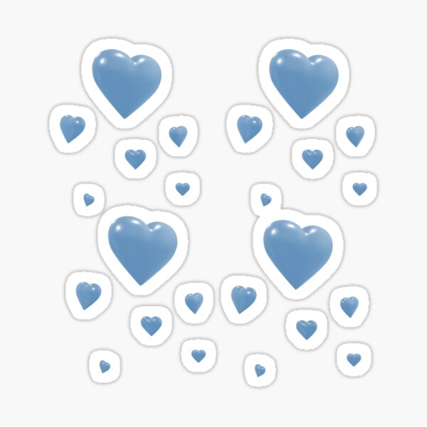 Blue hearts Sticker