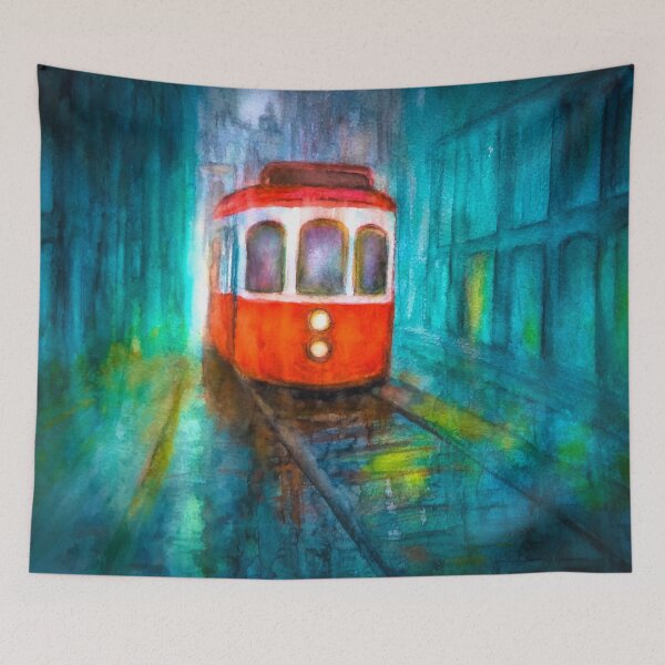 Item preview, Rainy Trolley designed and sold by Red Witch Art.