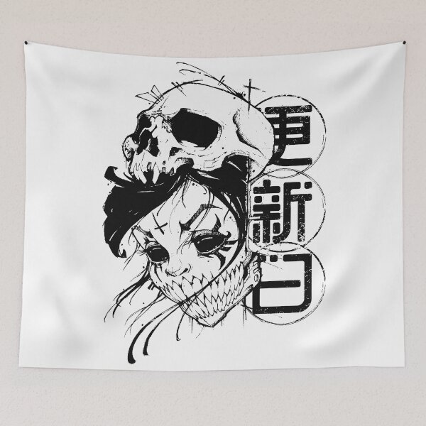Item preview, Japanese Samurai Skull Girl Kanji Ornament designed and sold by OWLvision33.