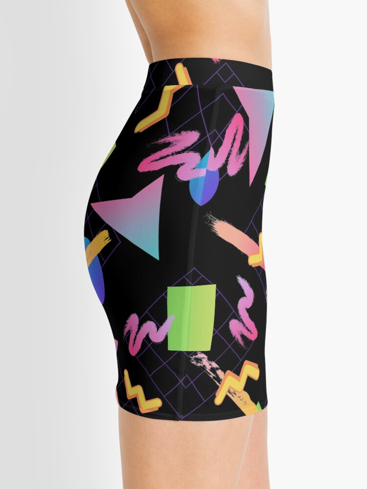 80s Graphics Design 04 Mini Skirt for Sale by Mean-Musician
