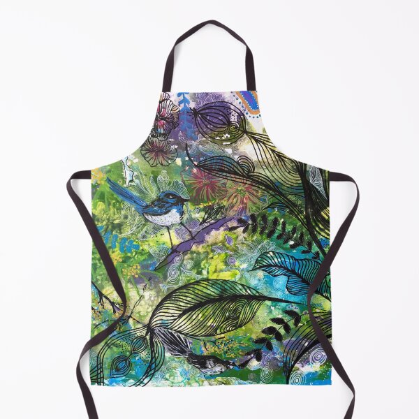 Item preview, Contours of Nature: Wren and Wag Tail | Acrylic on canvas designed and sold by Misfit-Prints.