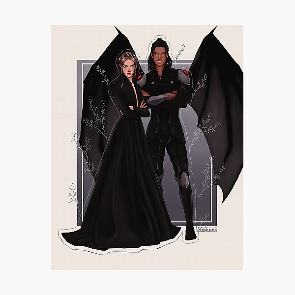 Nesta and Cassian fanart. Photographic Print