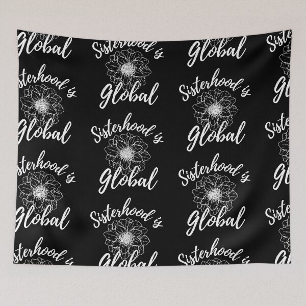 Item preview, Sisterhood is Global Single Flower White Design designed and sold by SweetAndSpice.