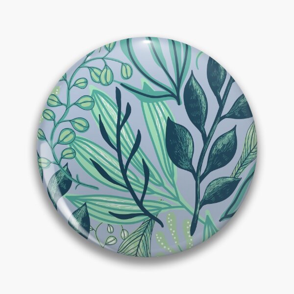 Item preview, blue/green jungle leaves designed and sold by azurebleu.