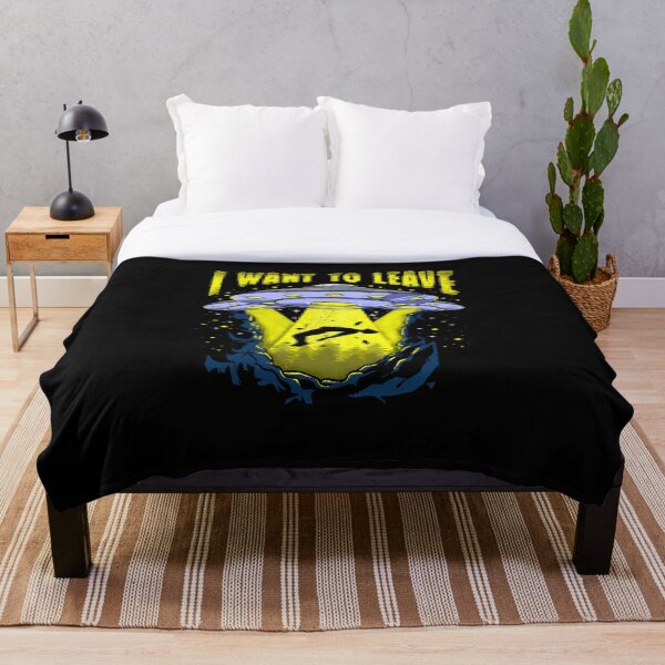 Item preview, I Want To Leave Funny UFO Alien Spaceship Pun  designed and sold by Manhart85.