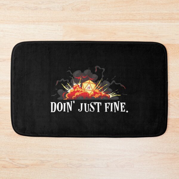 Item preview, Doin Just Fine Dark Humor D20 Dice Critical Hit designed and sold by pixeptional.