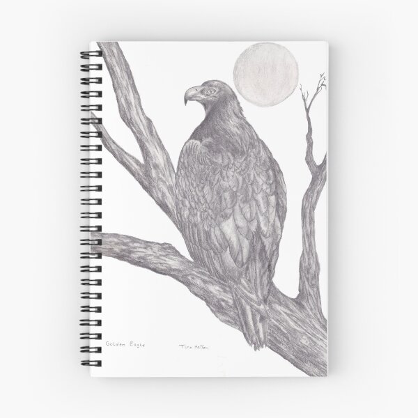 Item preview, Golden Eagle Charcoal (Pencil) Drawing designed and sold by Tinasrealm.