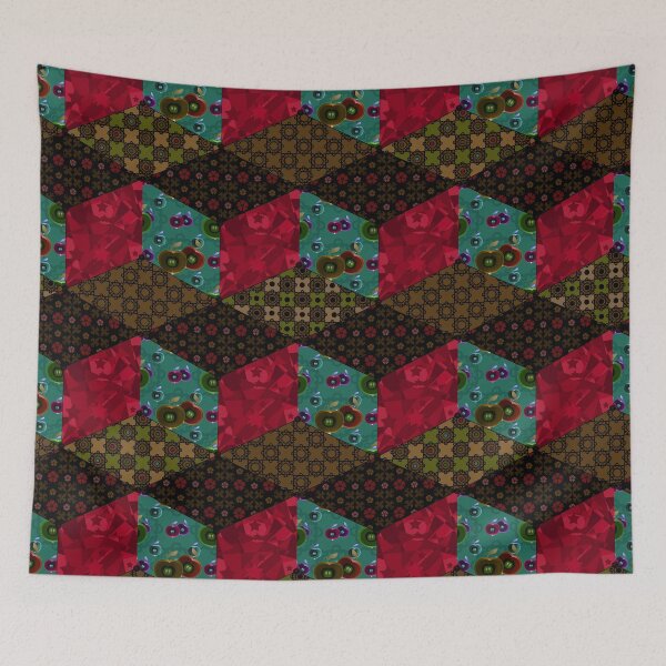 Item preview, patchwork, handicraft, patchwork, colorful patchwork, folk, rustic designed and sold by fuzzyfox.