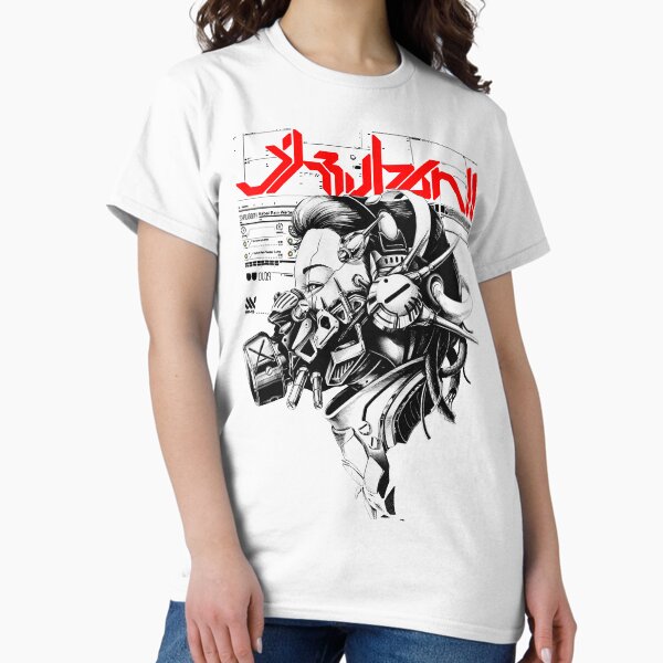 Vista previa del artículo con la obra «Vaporwave Cyberpunk Cyborg Girl », diseñado y vendido por OWLvision33.