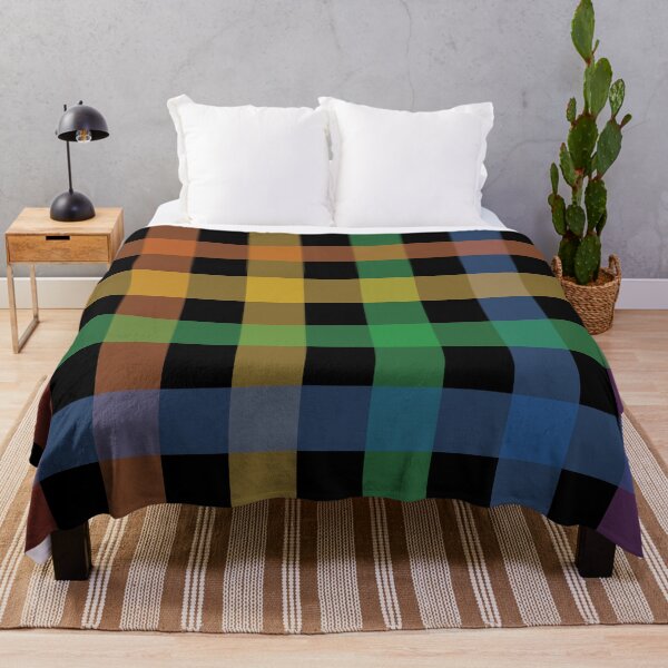 Item preview, Rainbow ROYGBV checker plaid designed and sold by BLMcreations.