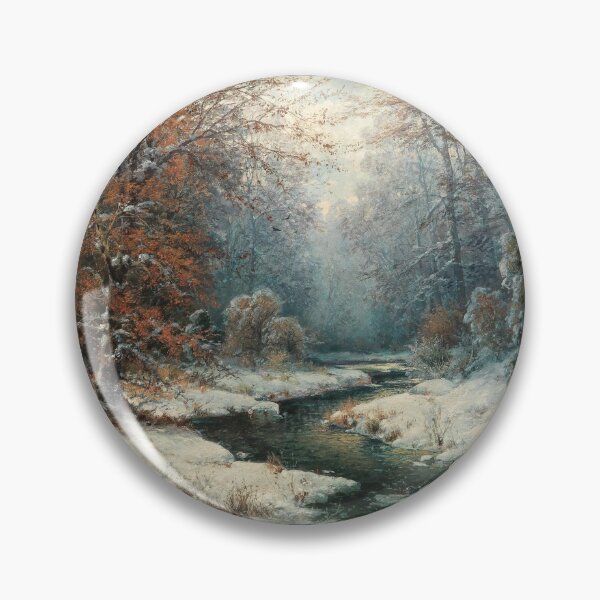 Item preview, A Wintry River Landscape by Adolf Kaufmann designed and sold by Amanda1775.
