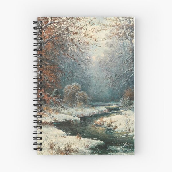 Item preview, A Wintry River Landscape by Adolf Kaufmann  designed and sold by Amanda1775.