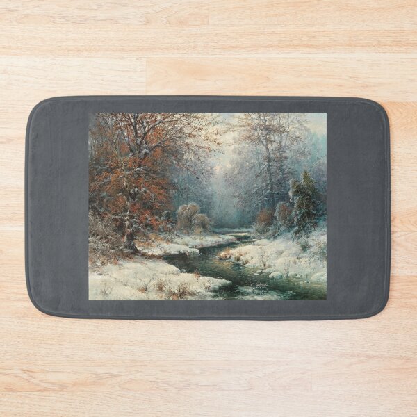 Item preview, A Wintry River Landscape by Adolf Kaufmann  designed and sold by Amanda1775.