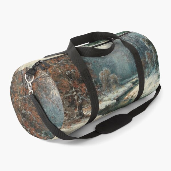 Item preview, A Wintry River Landscape by Adolf Kaufmann designed and sold by Amanda1775.