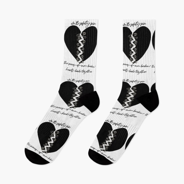 Item preview, safety pin 5sos black and white  designed and sold by Bella-JJ.