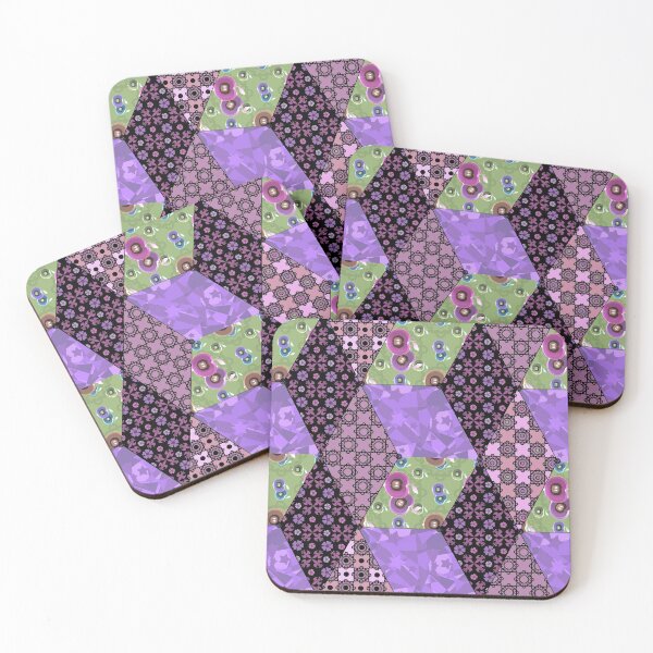 Item preview, colorful patchwork, folk, rustic, craft, abstract, abstraction, folk style designed and sold by fuzzyfox.