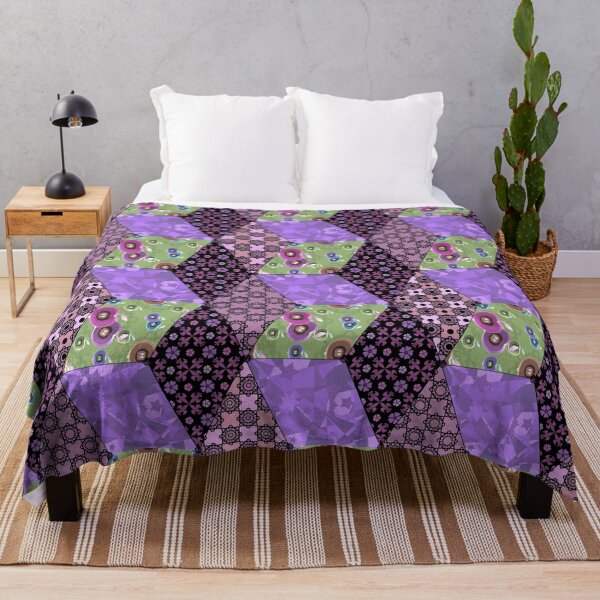 Item preview, colorful patchwork, folk, rustic, craft, abstract, abstraction, folk style designed and sold by fuzzyfox.