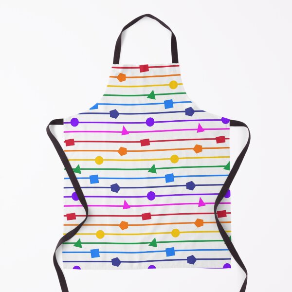Item preview, Geometric shapes, white and rainbow stripes - horizontal narrow designed and sold by LittleBettyMakes.