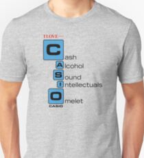 CASH - ALCOHOL - SOUND - INTELLECTUALS - OMELET Unisex T-Shirt